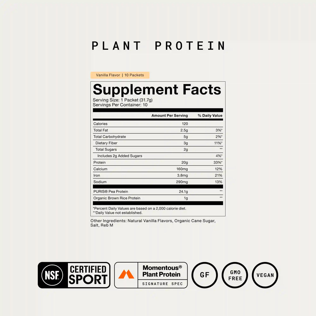 100% Plant Protein 10-Travel Packs