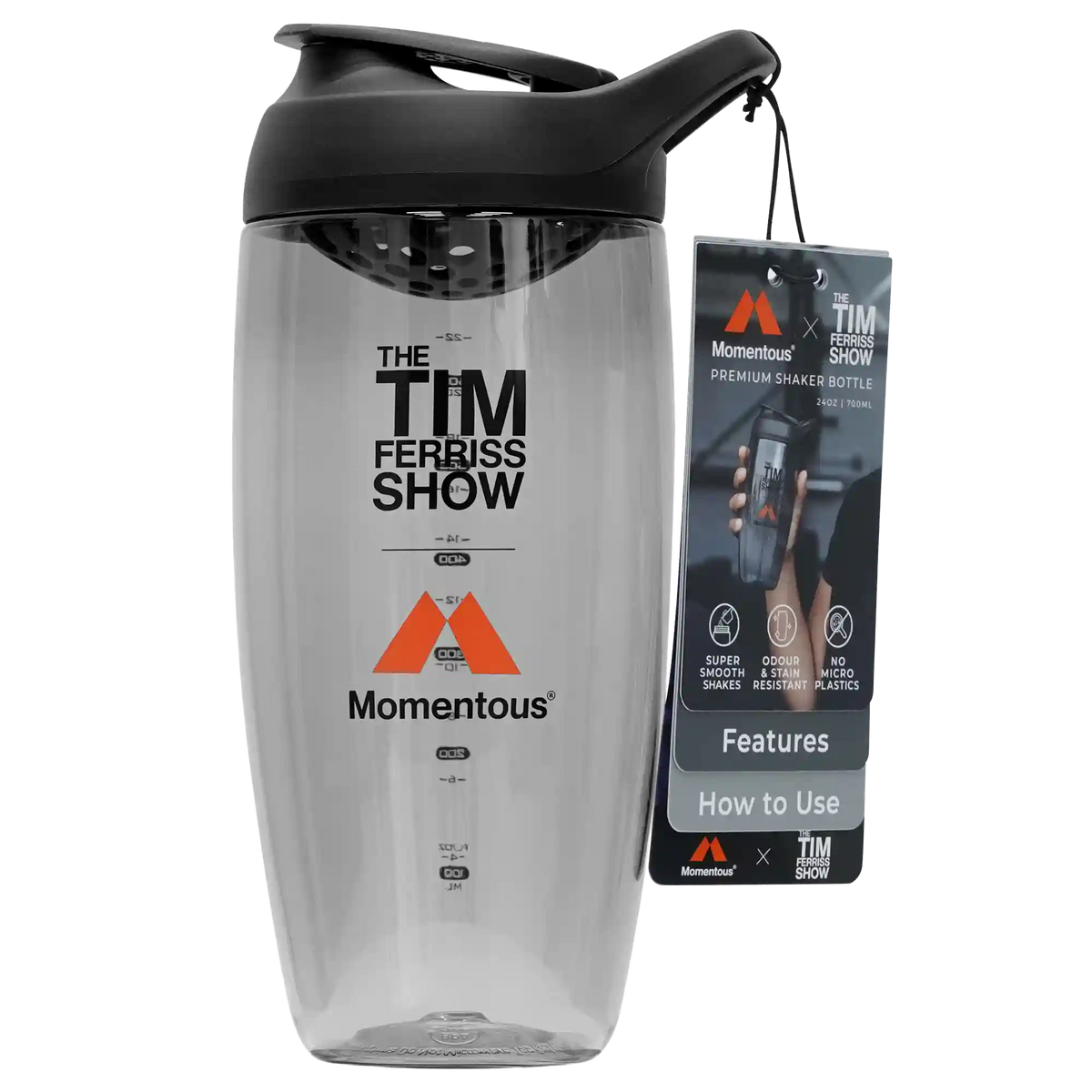 Tim Ferriss x Momentous Promixx Pursuit Shaker Bottle
