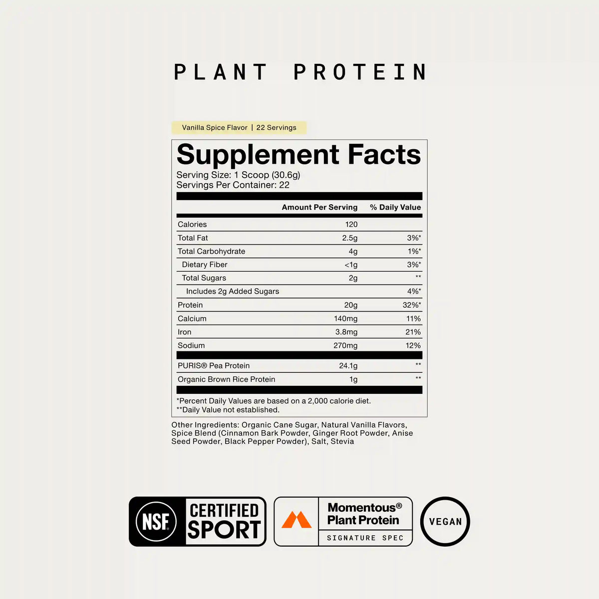 100% Plant Protein Powder
