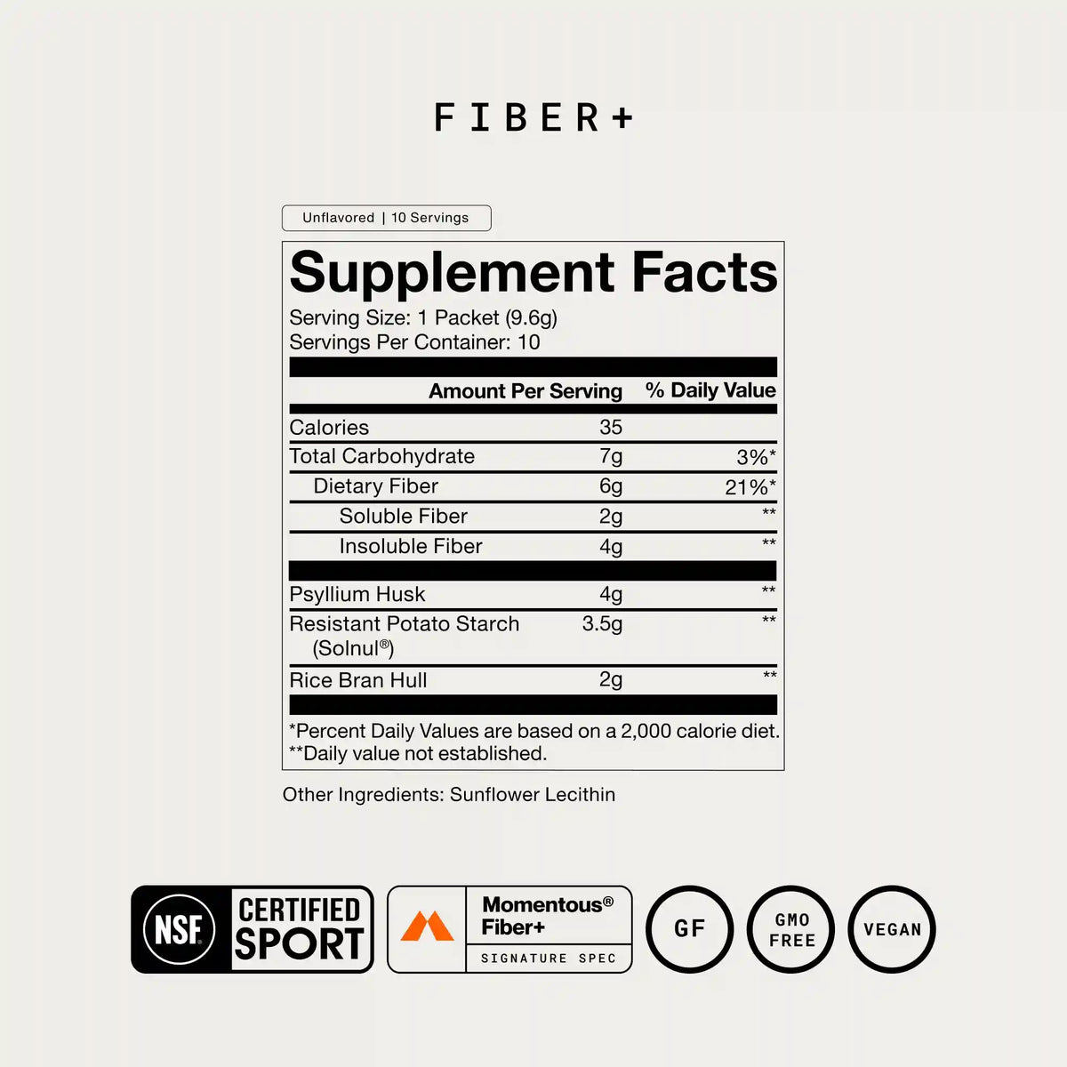 Fiber+ 10-Travel Packs