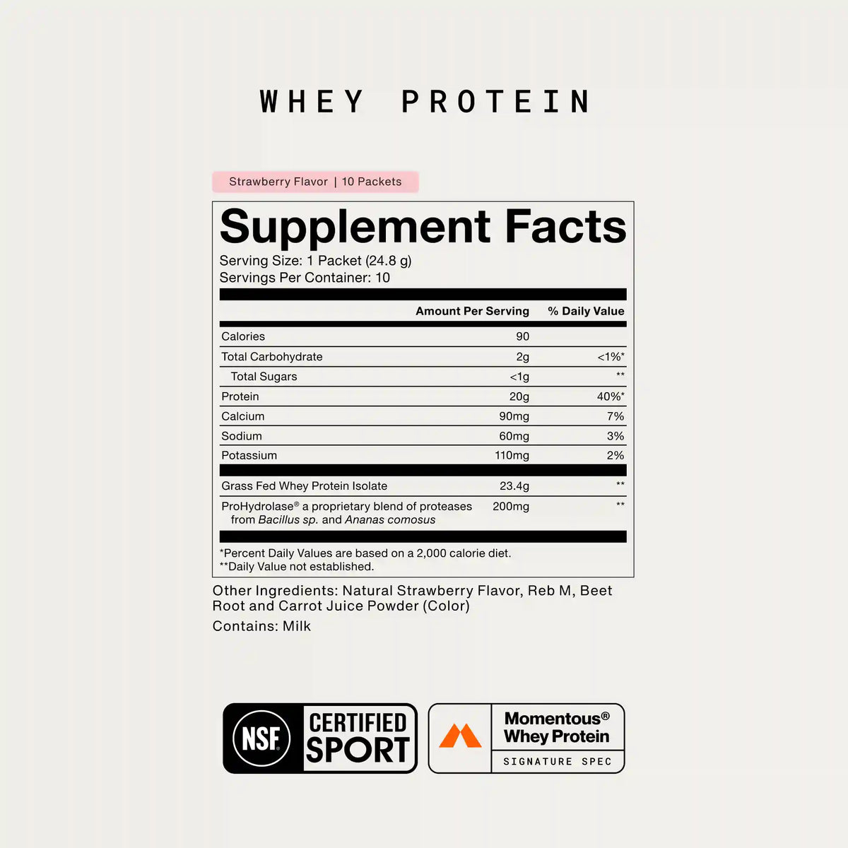 Whey Protein Isolate 10-Travel Packs
