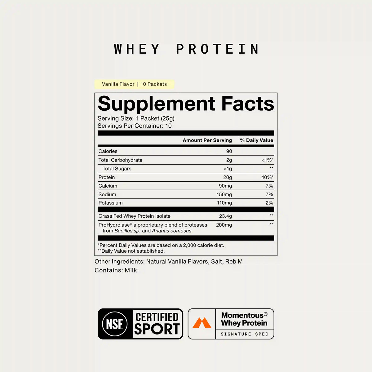 Whey Protein Isolate 10-Travel Packs