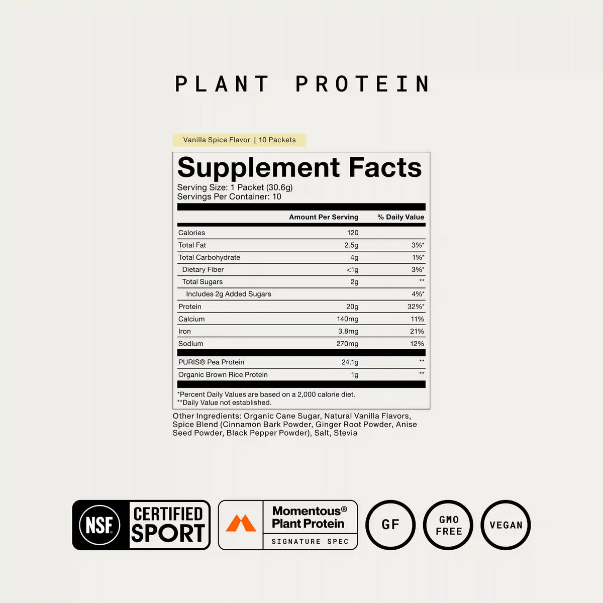 100% Plant Protein 10-Travel Packs