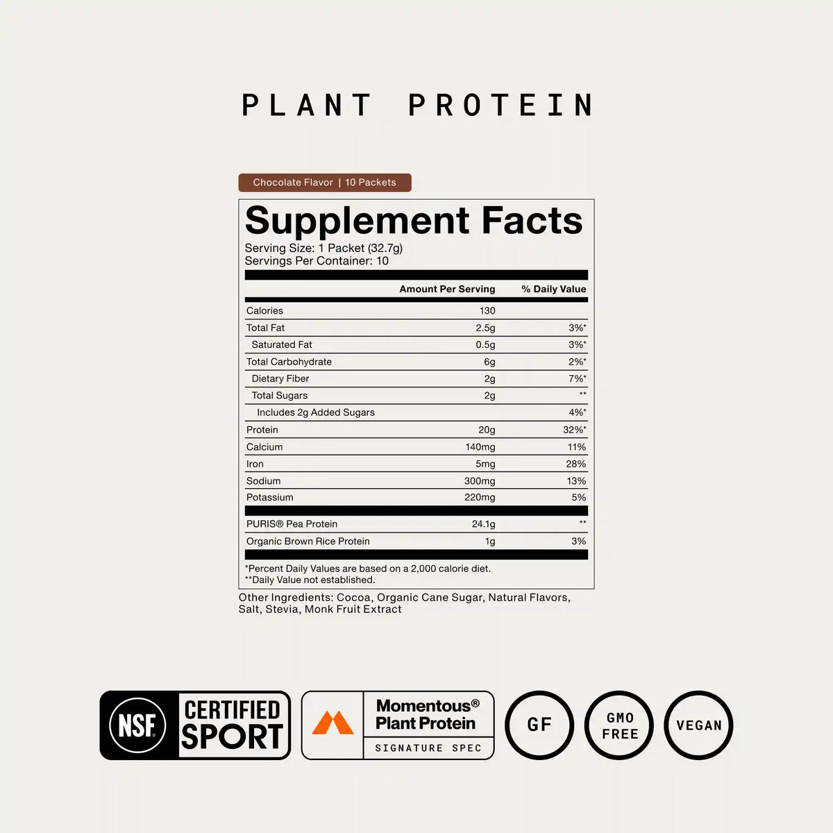 100% Plant Protein 10-Travel Packs
